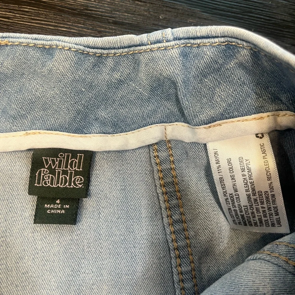 Wild Fable Blue Denim Pencil Mini Skirt - Picture 2 of 4